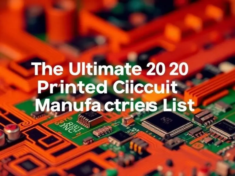 The Ultimate 20 Printed Circuit Board Manufacturers List: Expert Sourcing Guide